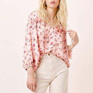 Floral Satin Blouse (S)